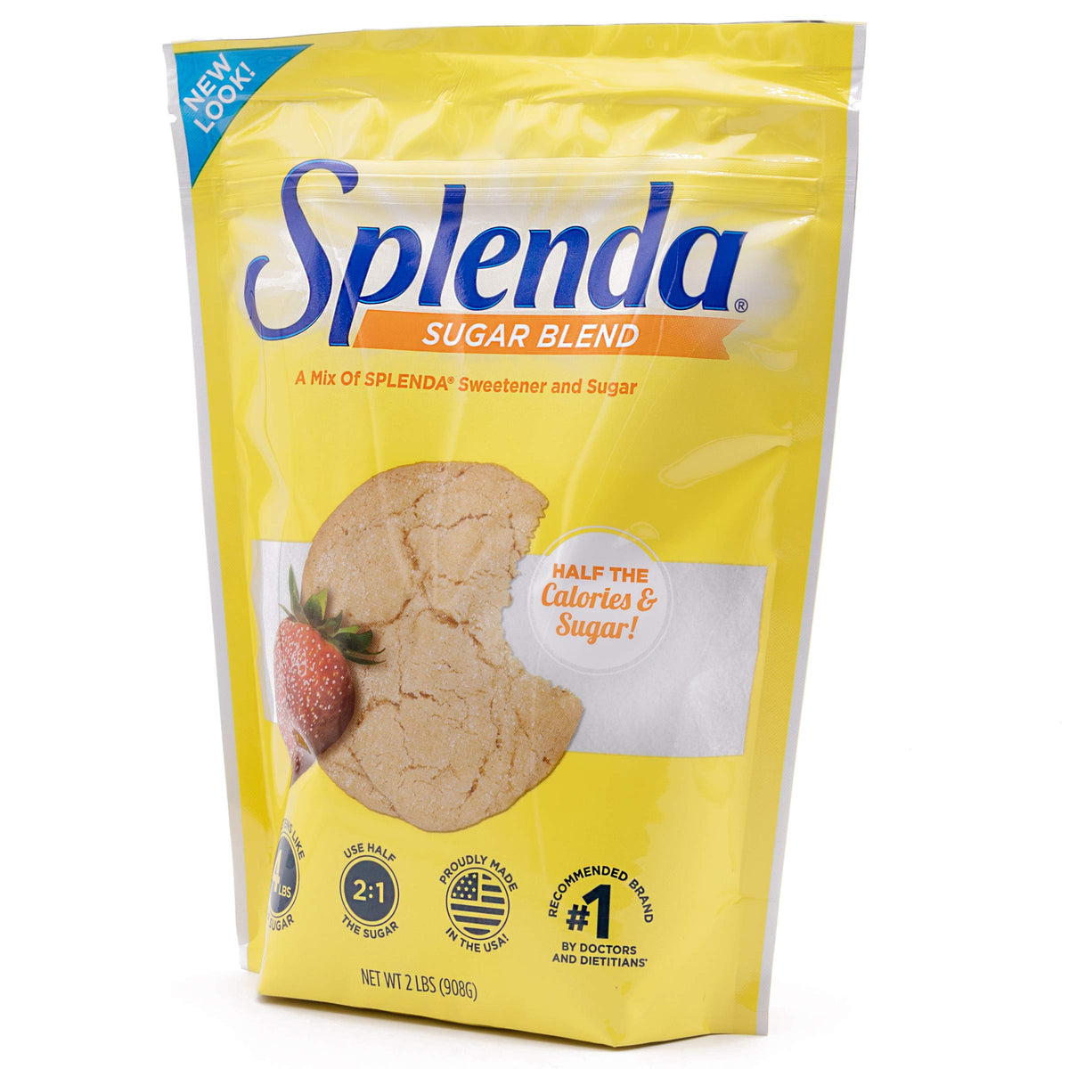 Splenda Sugar Blend recipe card setup highlighting light-tasting desserts and sugar reduction.