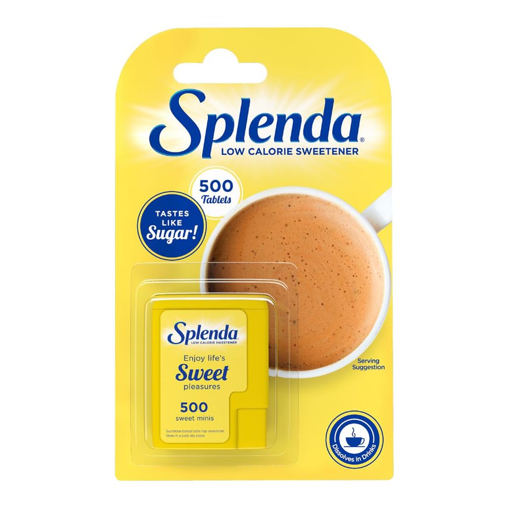 Splenda Sweet Minis 500-tablet dispenser for on-the-go, calorie-free sweetness in beverages.