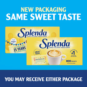 SPLENDA baking packets for easy sugar-free dessert prep.