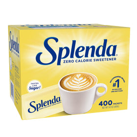 SPLENDA zero calorie packets front packaging for easy sugar replacement
