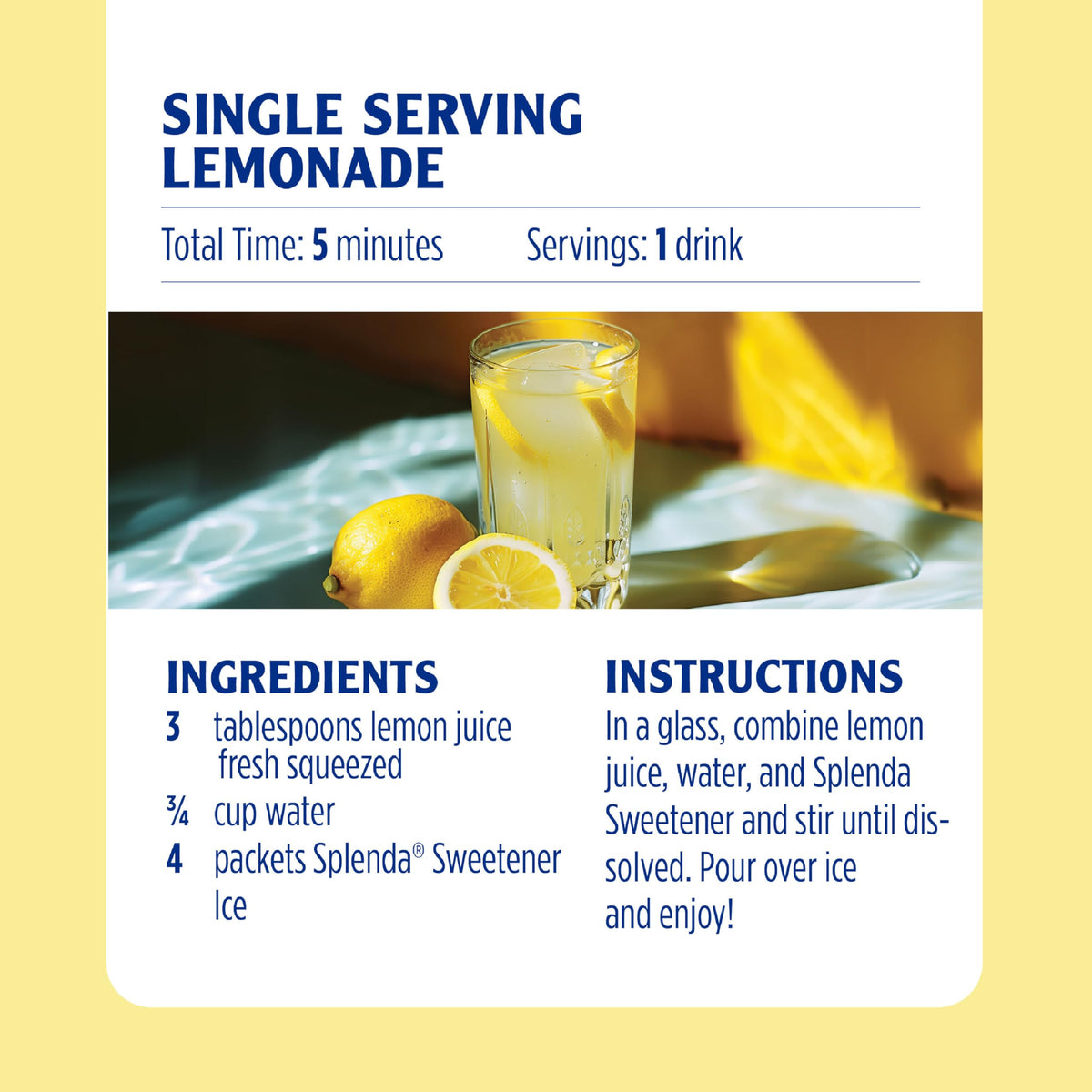 Splenda zero-calorie packets kitchen drawer ready for quick sweetness.