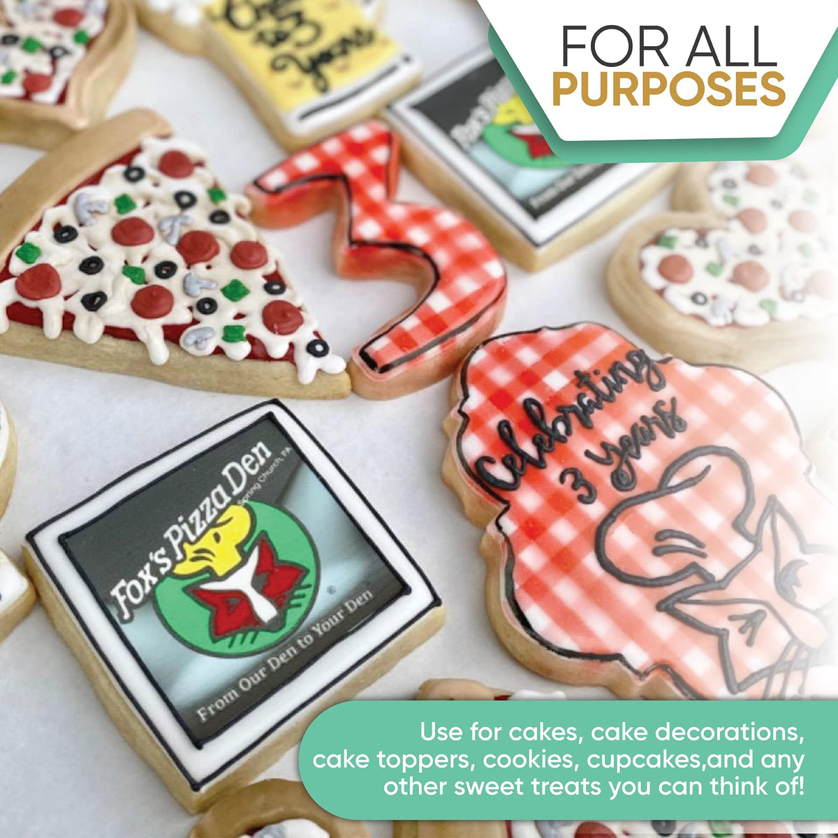 Splendid Sensations edible paper close-up shows vibrant printed image on frosting sheet.