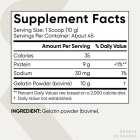 Sports Research Gelatin Cooking Powder forms a gel when cooled for desserts.