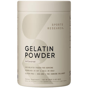 Sports Research Gelatin Cooking Powder in a jar for easy unflavored cooking.