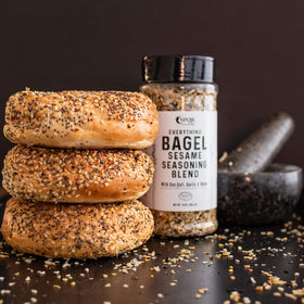 SPQR Everything Bagel cap with two pour sizes for control