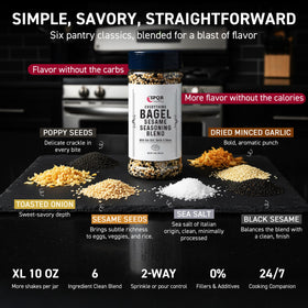 SPQR Everything Bagel garlic flakes close-up for savory flavor