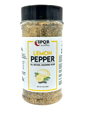Kitchen scene featuring SPQR Lemon Pepper with herbs and spices