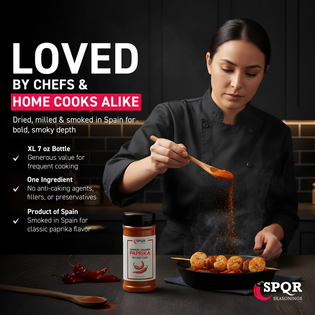 SPQR Seasonings paprika bottle label detail showcasing authenticity