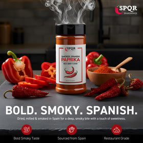Closeup of SPQR smoked paprika powder color and fine grind