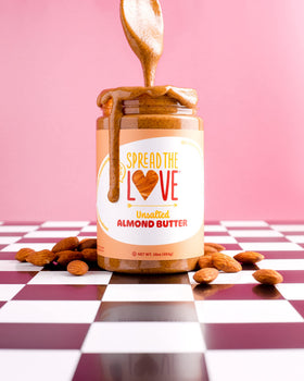 Spread The Love almond butter on toast for a quick, satisfying snack