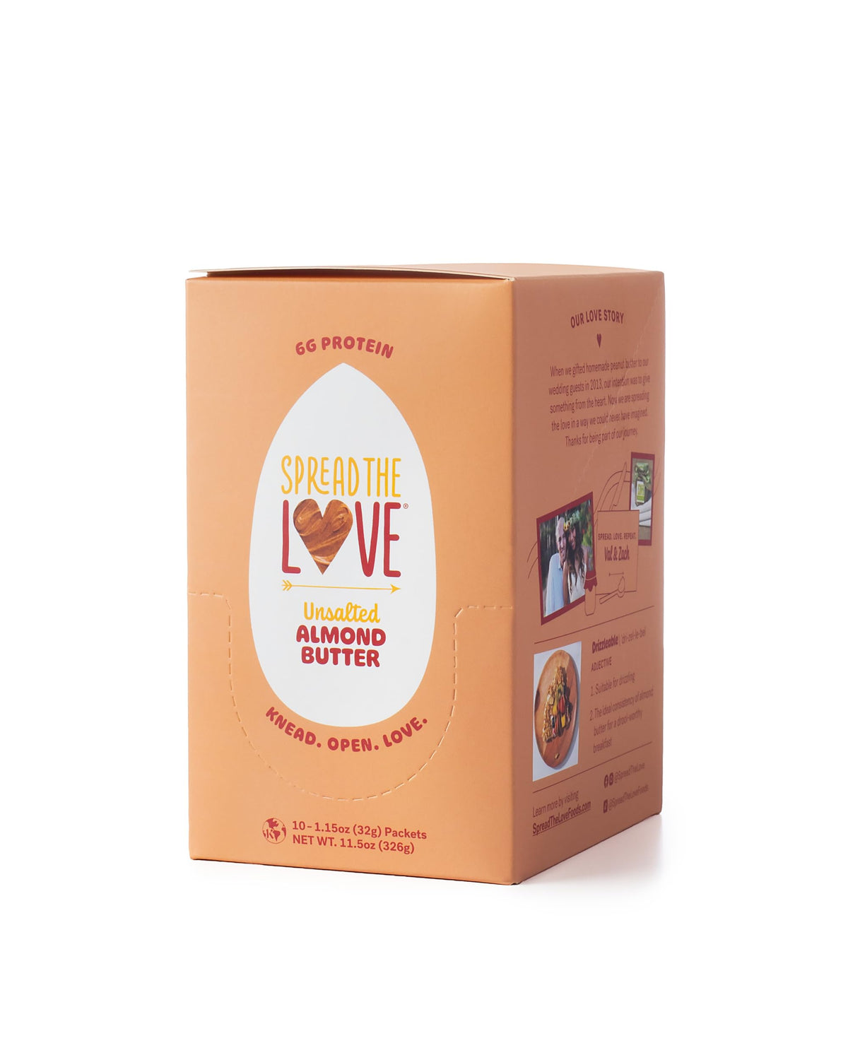 Spread The Love UNSALTED Almond Butter in lunchbox, ideal for on-the-go snacking.