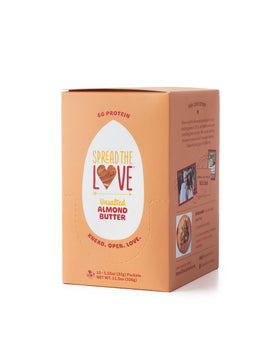 Spread The Love UNSALTED Almond Butter in lunchbox, ideal for on-the-go snacking.