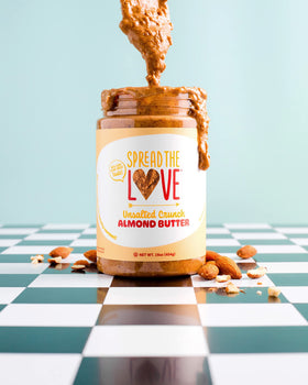Spread The Love Unsalted Crunch Almond Butter in a smoothie bowl for a creamy crunch