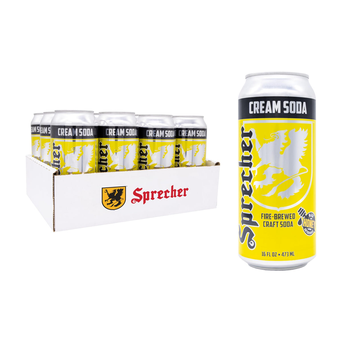 Sprecher Cream Soda 16oz can ready for a refreshing gathering