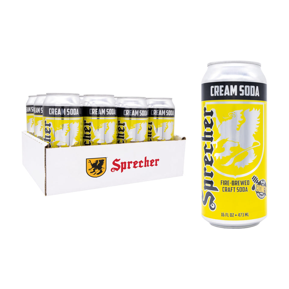 Sprecher Cream Soda 16oz can ready for a refreshing gathering