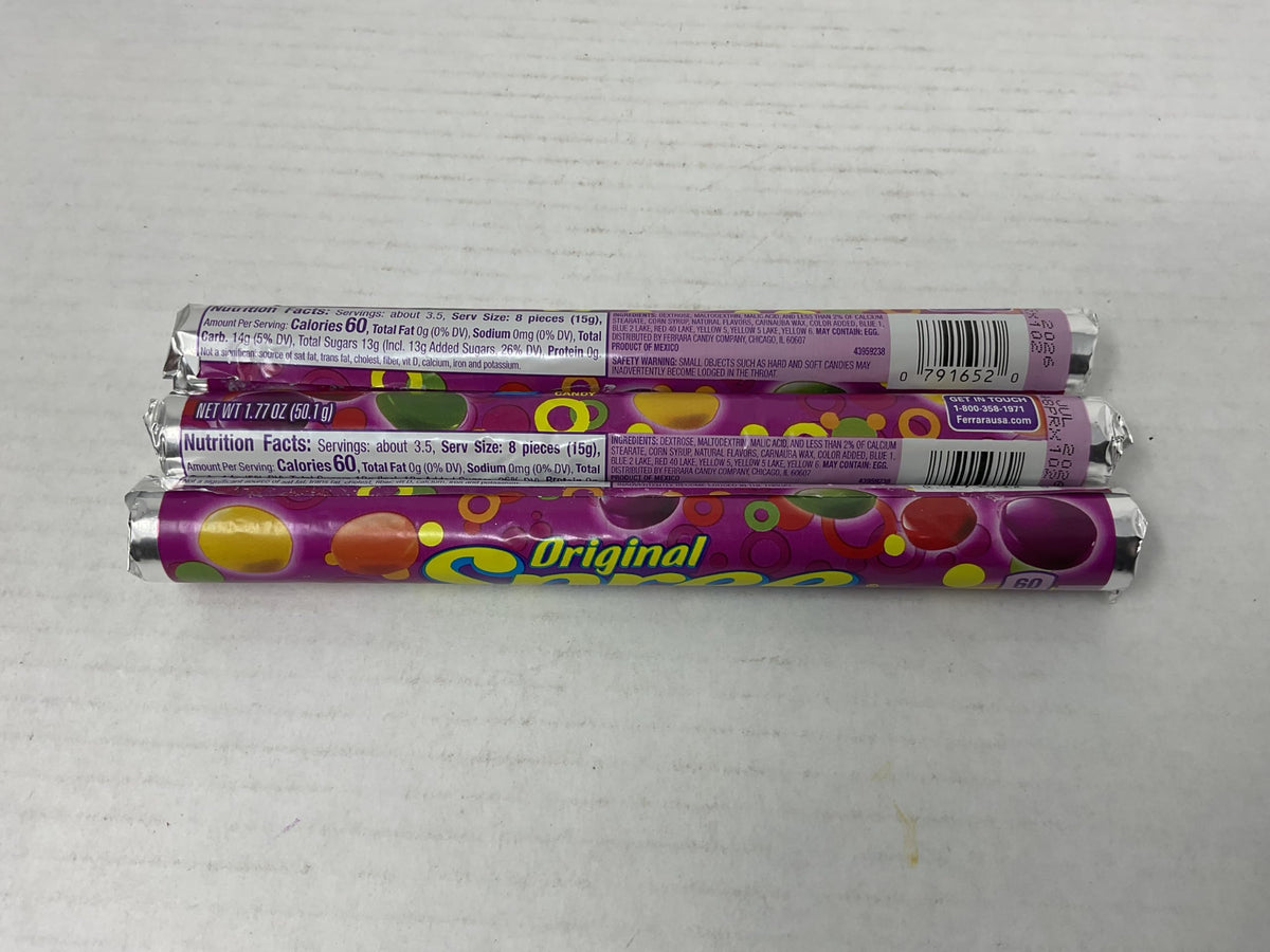 Spree candy rolls, kosher-certified facility quality for trusted sharing.