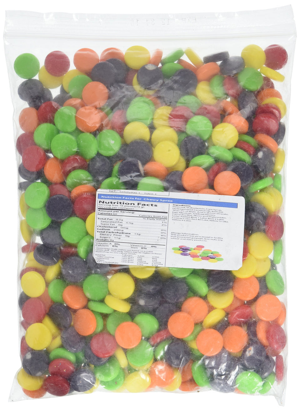 Spree Chewy Candy 1lb pack with vibrant fruity flavors, ideal for sharing and on-the-go snacking.