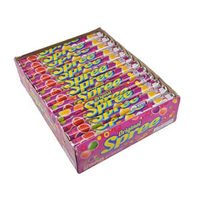 Spree original candy rolls in colorful assortment, nostalgic fruity snack.
