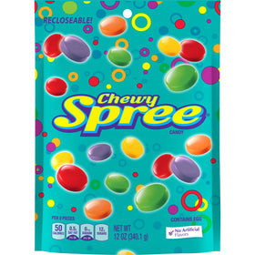 Spree Wonka chewy candy two-pack front view, ready for sharing