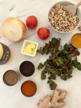 Spring Sunrise Classic Ghee cooking scene highlighting versatile, dairy-free options.