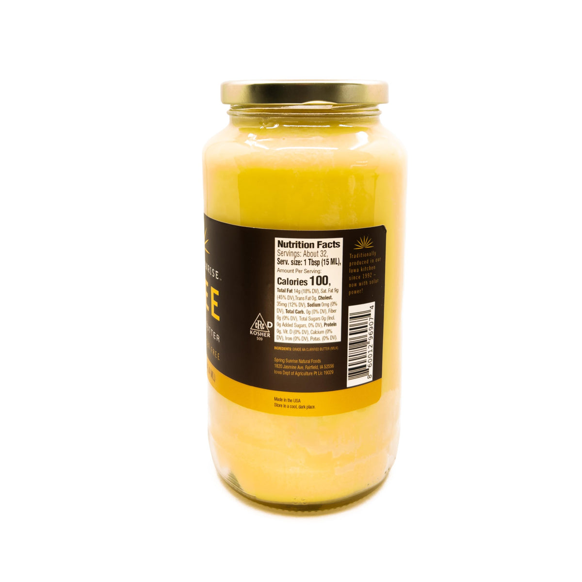 Spring Sunrise Classic Ghee promotes lactose-free cooking with bold aroma and texture.