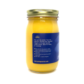 Spring Sunrise ghee in pan, versatile cooking oil for vegetables, meats, desserts