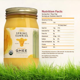 Spring Sunrise ghee in a skillet ready for sautéing