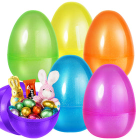 SpringFlower jumbo eggs 12-pack with 10-inch height ideal for egg hunts and gifts