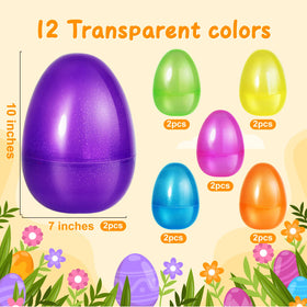 SpringFlower bright color eggs in six hues ready for Easter baskets