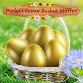 SpringFlower Easter basket stuffer eggs shine for eye-catching displays.