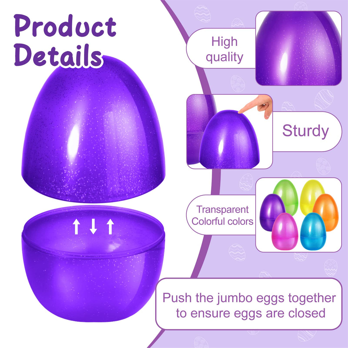 SpringFlower fillable eggs viewed from inside for easy filling