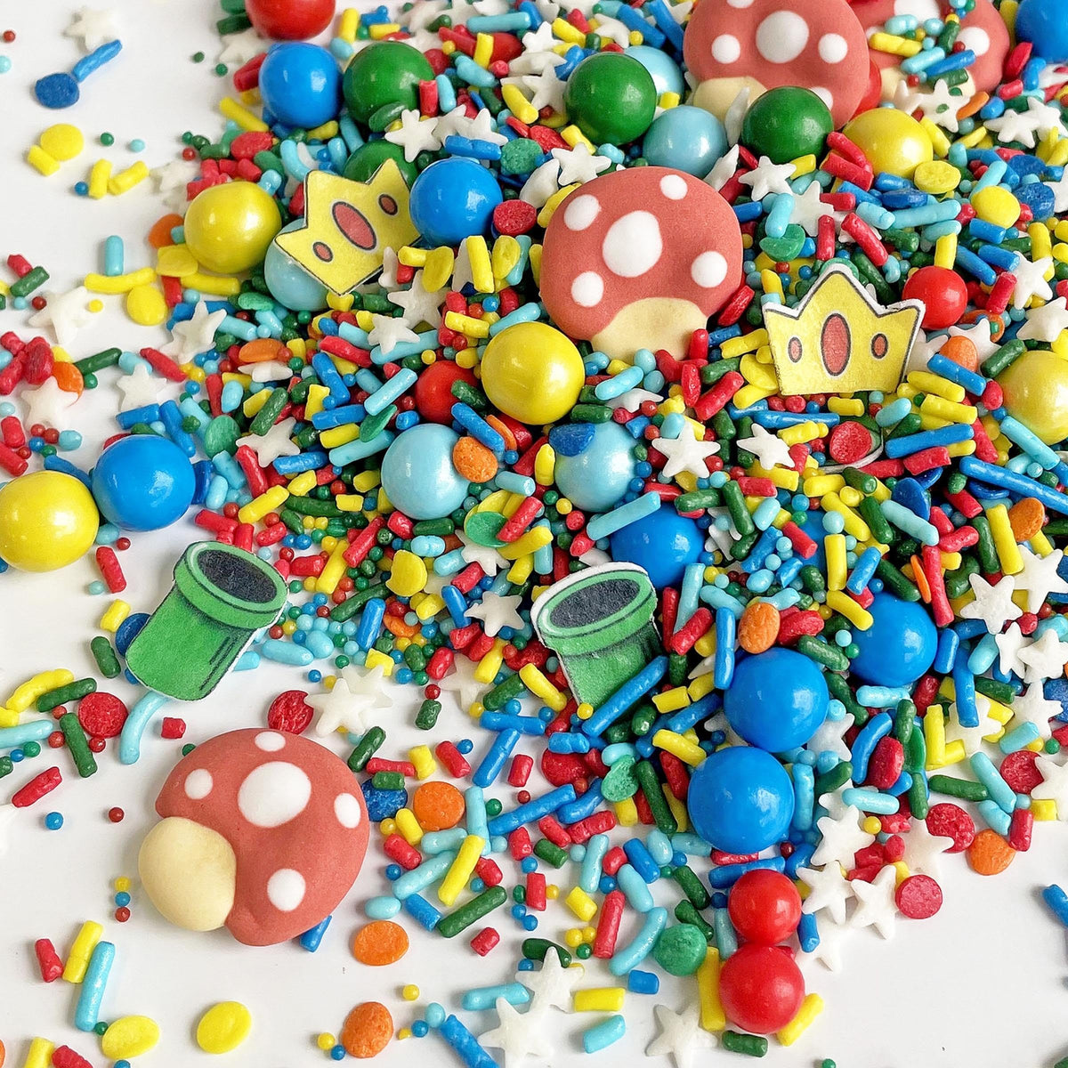 Sprinkle Pop Gamer vibrant color mix for a clean vanilla finish.