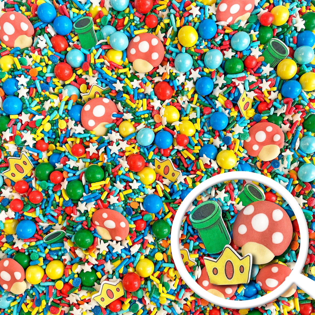 Sprinkle Pop Gamer wafer green pipes add playful details to cakes.