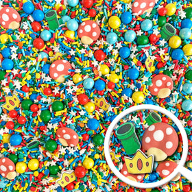 Sprinkle Pop Gamer wafer green pipes add playful details to cakes.