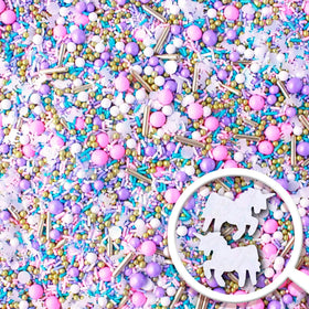 Sprinkle Pop Gold Dragees pair with pastel sprinkles for elegant dessert details.