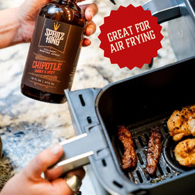 Spritz King finish-dressing salad adds savory depth.