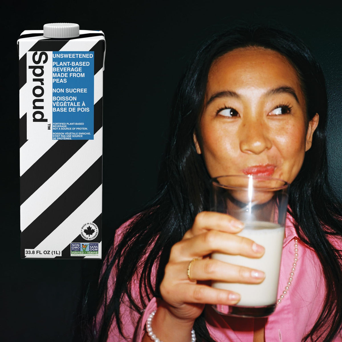 SPROUD fortified milk with calcium and vitamins D2, B2, B12 for daily use