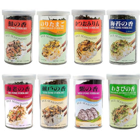 Sprout Talk Furikake box front view showing packaging and spoon