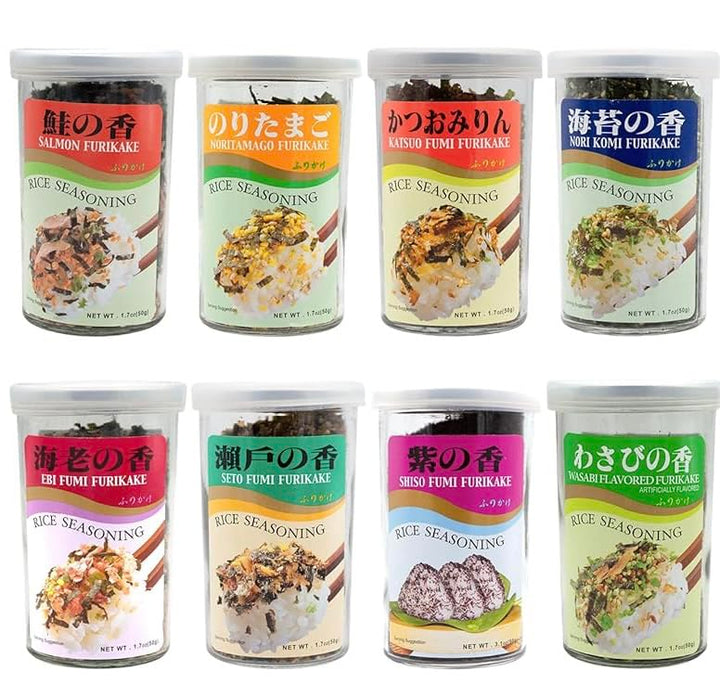 Sprout Talk Furikake box front view showing packaging and spoon