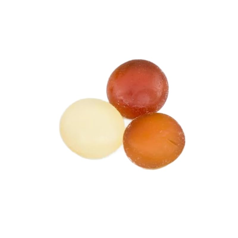 Multicolor mango-yuzu-peach melons gummies, perfect for snack time.