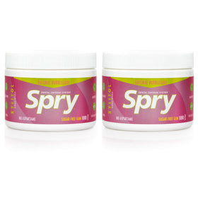 Spry Bubble Gum in a screw-top container for fresh breath on the go.