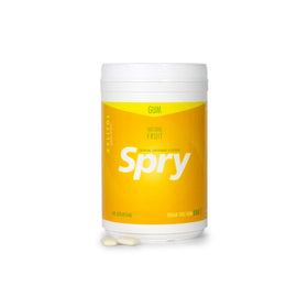 Spry Fresh Fruit gum in a screw-on lid pack for on-the-go freshness.