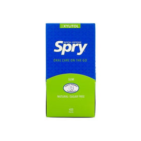 Spry Spearmint Xylitol Gum pack for a cool mouth refresh