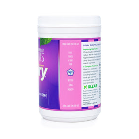 Spry Xylitol Berry Blast Mints tin on desk for portable oral care