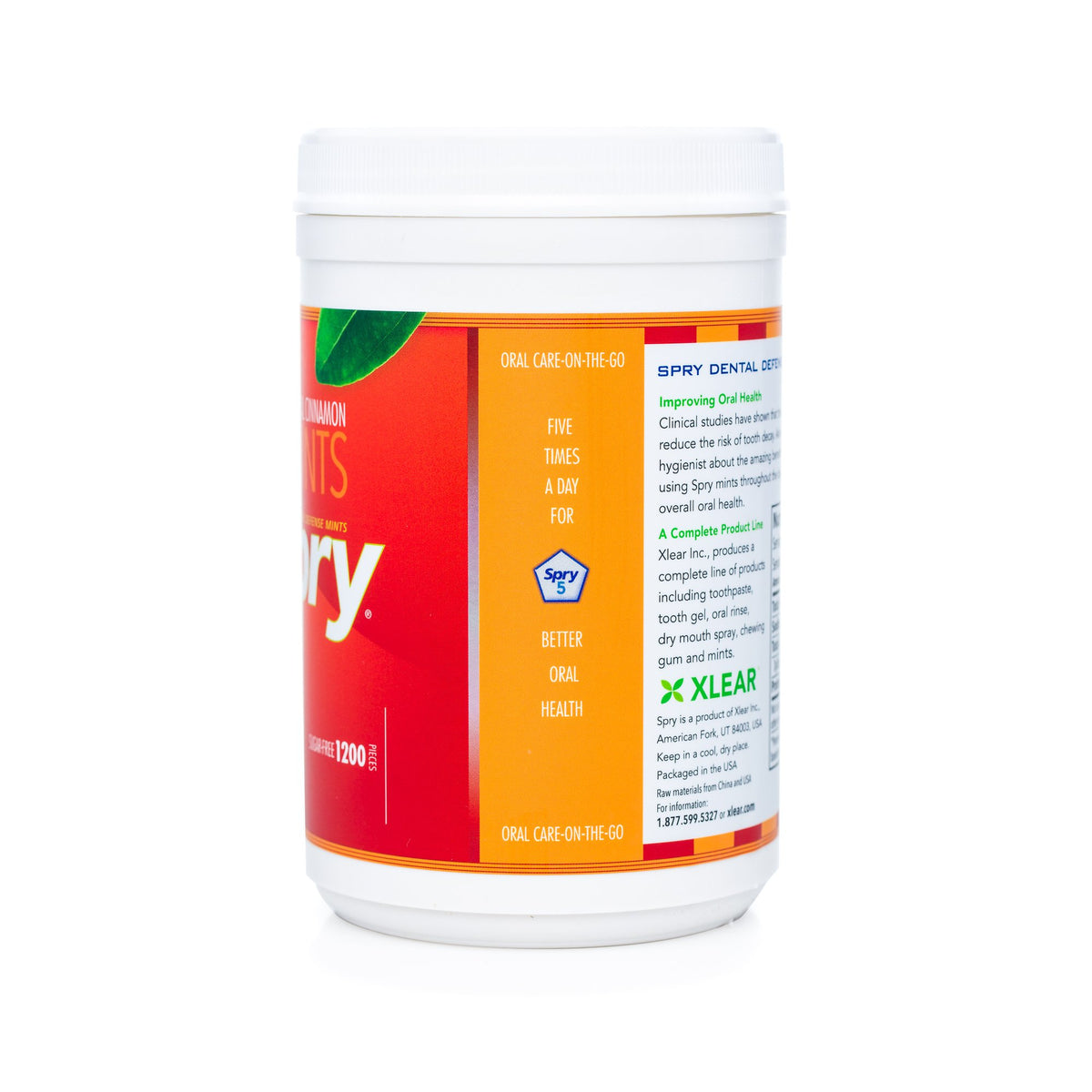 Spry Xylitol Cinnamon Mints in car for on-the-go freshness