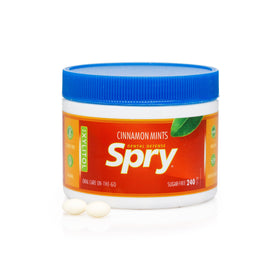 Spry Xylitol Cinnamon Mints ingredients—xylitol sugar-free formula suitable for keto.