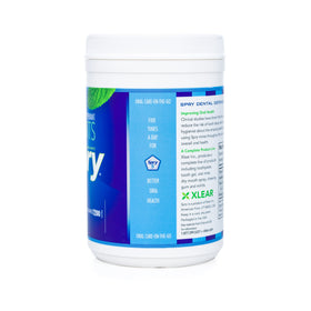 Spry Xylitol Peppermint Candy close-up highlights natural peppermint flavor.