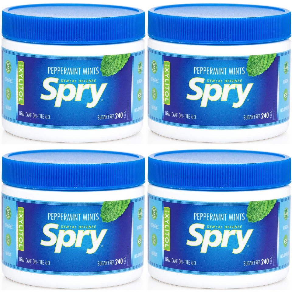 Spry Xylitol Peppermint Candy pack for on-the-go fresh breath