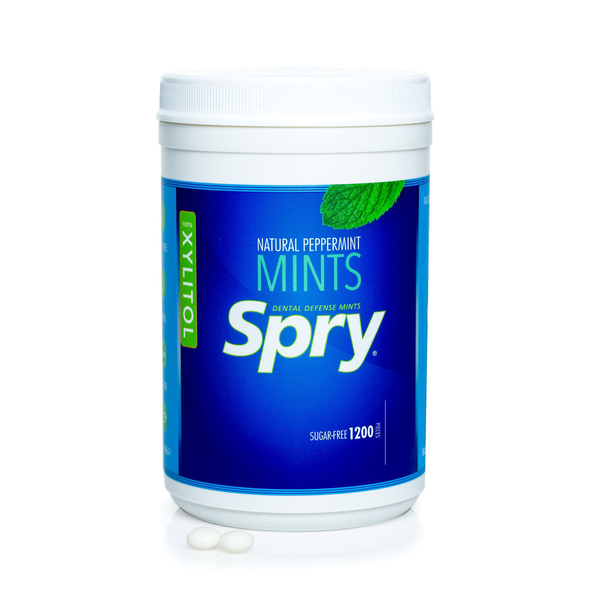 Spry Xylitol Peppermint Candy travel pack ideal for dry mouth relief.