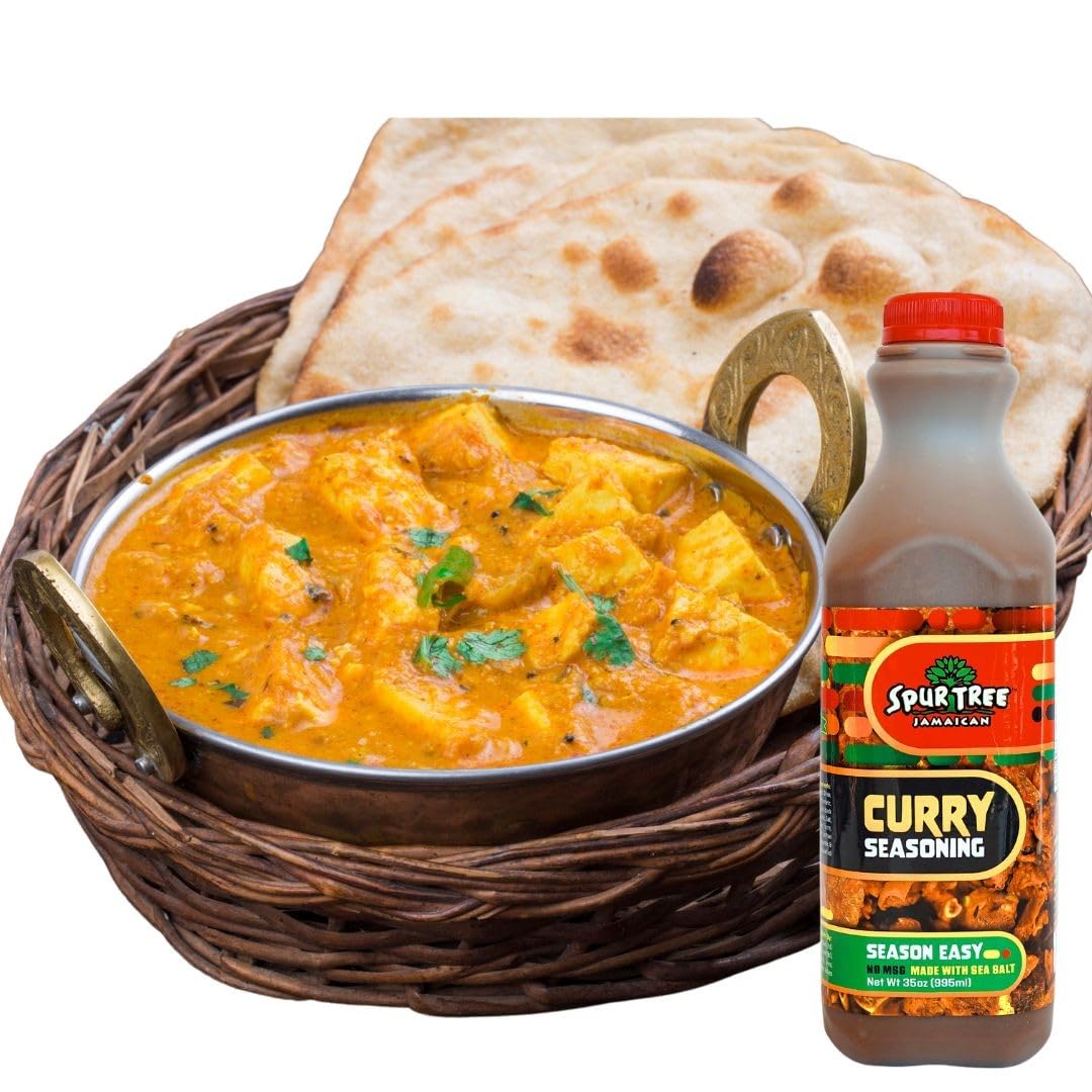 Spur Tree Jamaican curry seasoning in a home kitchen ready to cook.